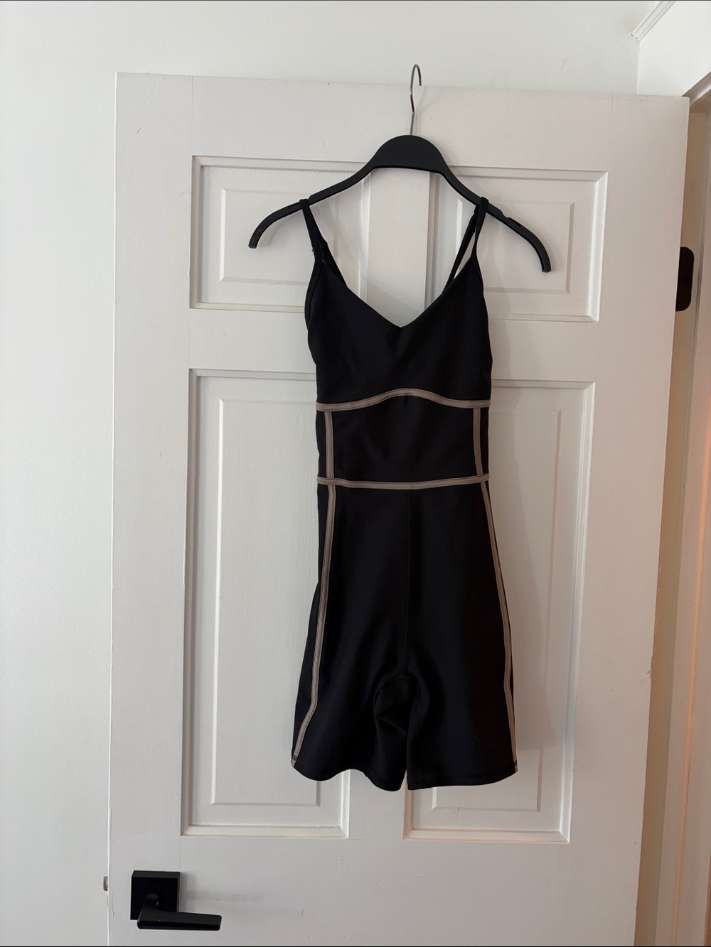 Black Shaping Bodysuit with Contrast Trim